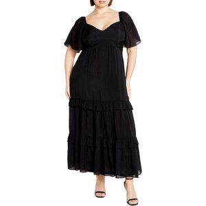 Marci Ruffle Tiered Maxi Dress Sz 18W